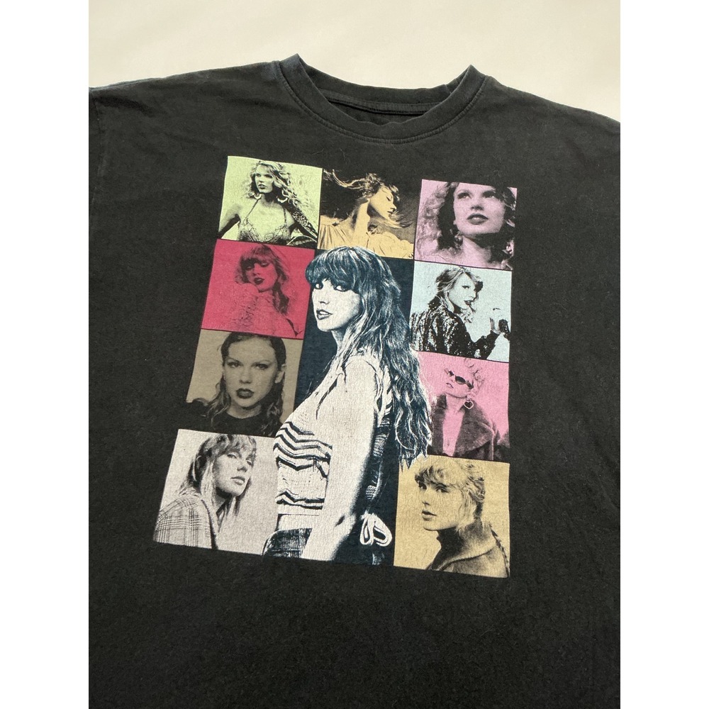 Official Taylor Swift The Eras Tour Black Graphic T-Shirt Concert Merch Size S